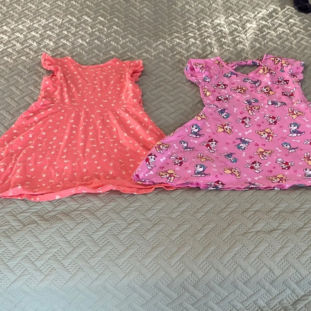 Set of Two Girls' Dresses in Pink and Purple - Picture 6 of 6